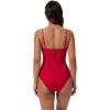 image:imageSUUKSESS Women Sexy One Piece Swimsuit Tummy Control Square Neck Bathing Suit154 Red