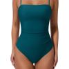 image:imageSUUKSESS Women Sexy One Piece Swimsuit Tummy Control Square Neck Bathing Suit154 Upgrade Peacock Blue
