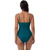 image:imageSUUKSESS Women Sexy One Piece Swimsuit Tummy Control Square Neck Bathing Suit154 Upgrade Peacock Blue