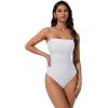 image:imageSUUKSESS Women Sexy One Piece Swimsuit Tummy Control Square Neck Bathing Suit154 White