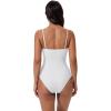 image:imageSUUKSESS Women Sexy One Piece Swimsuit Tummy Control Square Neck Bathing Suit154 White