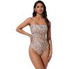 image:imageSUUKSESS Women Sexy One Piece Swimsuit Tummy Control Square Neck Bathing Suit154 Yellow Floral