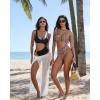 image:imageSUUKSESS Women Sexy One Piece Tummy Control Swimsuit Cutout Backless Bathing SuitBlack