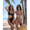 image:imageSUUKSESS Women Sexy One Piece Tummy Control Swimsuit Cutout Backless Bathing SuitBlack