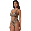 image:imageSUUKSESS Women Sexy One Piece Tummy Control Swimsuit Cutout Backless Bathing SuitLeopard