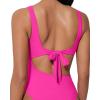 image:imageSUUKSESS Women Sexy One Piece Tummy Control Swimsuit Cutout Backless Bathing SuitPink
