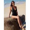 image:imageSUUKSESS Women Sexy Tummy Control One Piece Swimsuits Halter UWire Bathing SuitBlack