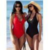 image:imageSUUKSESS Women Sexy Tummy Control One Piece Swimsuits Halter UWire Bathing SuitBlack