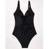 image:imageSUUKSESS Women Tummy Control One Piece Swimsuit Sexy V Neck Push Up Bathing SuitBlack