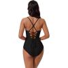 image:imageSUUKSESS Women Tummy Control One Piece Swimsuit Slimming Cut Out Bathing Suit163 Black
