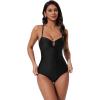 image:imageSUUKSESS Women Tummy Control One Piece Swimsuit Slimming Cut Out Bathing Suit163 Black
