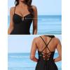 image:imageSUUKSESS Women Tummy Control One Piece Swimsuit Slimming Cut Out Bathing Suit163 Black