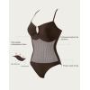 image:imageSUUKSESS Women Tummy Control One Piece Swimsuit Slimming Cut Out Bathing Suit163 Brown