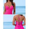 image:imageSUUKSESS Women Tummy Control One Piece Swimsuit Slimming Cut Out Bathing Suit163 Hot Pink