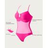 image:imageSUUKSESS Women Tummy Control One Piece Swimsuit Slimming Cut Out Bathing Suit163 Hot Pink