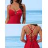 image:imageSUUKSESS Women Tummy Control One Piece Swimsuit Slimming Cut Out Bathing Suit163 Red