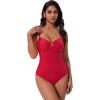 image:imageSUUKSESS Women Tummy Control One Piece Swimsuit Slimming Cut Out Bathing Suit163 Red