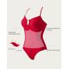 image:imageSUUKSESS Women Tummy Control One Piece Swimsuit Slimming Cut Out Bathing Suit163 Red