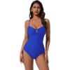 image:imageSUUKSESS Women Tummy Control One Piece Swimsuit Slimming Cut Out Bathing Suit163 Royal Blue