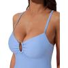 image:imageSUUKSESS Women Tummy Control One Piece Swimsuit Slimming Cut Out Bathing Suit163 Sky Blue