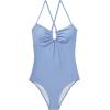 image:imageSUUKSESS Women Tummy Control One Piece Swimsuit Slimming Cut Out Bathing Suit163 Sky Blue