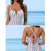 image:imageSUUKSESS Women Tummy Control One Piece Swimsuit Slimming Cut Out Bathing Suit163 White Black Polka Dot