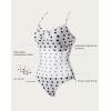 image:imageSUUKSESS Women Tummy Control One Piece Swimsuit Slimming Cut Out Bathing Suit163 White Black Polka Dot