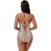 image:imageSUUKSESS Women Tummy Control One Piece Swimsuit Slimming Cut Out Bathing Suit163 Yellow Floral