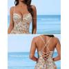 image:imageSUUKSESS Women Tummy Control One Piece Swimsuit Slimming Cut Out Bathing Suit163 Yellow Floral