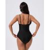 image:imageSUUKSESS Womens One Piece Swimsuits High Neck Tummy Control Retro Bathing SuitBlack