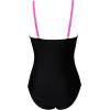 image:imageSUUKSESS Womens One Piece Swimsuits High Neck Tummy Control Retro Bathing SuitHot Pink Black