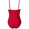 image:imageSUUKSESS Womens One Piece Swimsuits High Neck Tummy Control Retro Bathing SuitRed