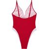 image:imageSUUKSESS Womens Tummy Control Bathing Suit V Neck Open Back One Piece SwimsuitsRed