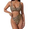 image:imageSUUKSESS Women Sexy One Piece Tummy Control Swimsuit Cutout Backless Bathing SuitLeopard