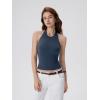 image:imageSUUKSESS Women Halter Padded Tank Tops Double Lined Backless Summer Going Out TopsNavy Blue