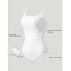 image:imageSUUKSESS Women One Piece Tummy Control Swimsuit Crisscross Backless Bathing SuitWhite