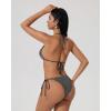 image:imageSUUKSESS Women Sexy High Waisted Bikini Sets Halter String 2 Piece SwimsuitsSparkle Black