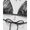 image:imageSUUKSESS Women Sexy High Waisted Bikini Sets Halter String 2 Piece SwimsuitsSparkle Black