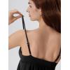 image:imageSUUKSESS Women V Neck Babydoll Tank Tops with Built in Bra Summer Cute Peplum Cami Going Out TopsBlack
