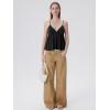 image:imageSUUKSESS Women V Neck Babydoll Tank Tops with Built in Bra Summer Cute Peplum Cami Going Out TopsBlack