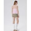 image:imageSUUKSESS Women V Neck Babydoll Tank Tops with Built in Bra Summer Cute Peplum Cami Going Out TopsPink