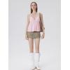 image:imageSUUKSESS Women V Neck Babydoll Tank Tops with Built in Bra Summer Cute Peplum Cami Going Out TopsPink