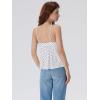 image:imageSUUKSESS Women V Neck Babydoll Tank Tops with Built in Bra Summer Cute Peplum Cami Going Out TopsWhite Polka Dots