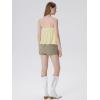 image:imageSUUKSESS Women V Neck Babydoll Tank Tops with Built in Bra Summer Cute Peplum Cami Going Out TopsYellow