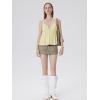 image:imageSUUKSESS Women V Neck Babydoll Tank Tops with Built in Bra Summer Cute Peplum Cami Going Out TopsYellow