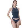 image:imageSUUKSESS Women Halter Padded Tank Tops Double Lined Backless Summer Going Out TopsNavy Blue