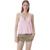 image:imageSUUKSESS Women V Neck Babydoll Tank Tops with Built in Bra Summer Cute Peplum Cami Going Out TopsPink