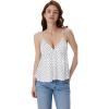 image:imageSUUKSESS Women V Neck Babydoll Tank Tops with Built in Bra Summer Cute Peplum Cami Going Out TopsWhite Polka Dots