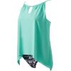 image:imageSUUKSESS Women Ruffle High Neck Tankini Swimsuit Flowy Tummy Control Bathing SuitAqua Blue Floral