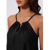 image:imageSUUKSESS Women Ruffle High Neck Tankini Swimsuit Flowy Tummy Control Bathing SuitBlack
